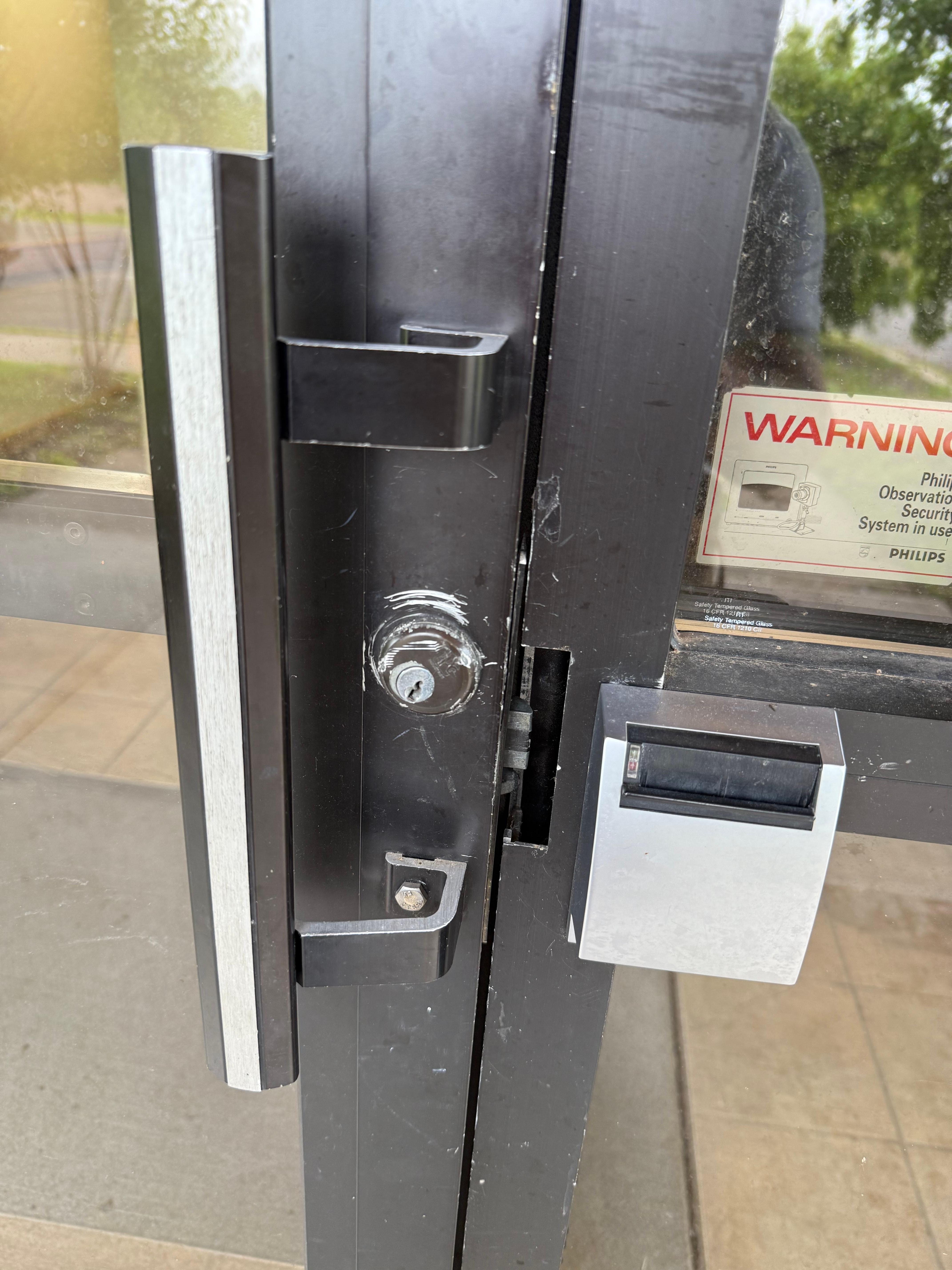 The side door doesn't have a latch