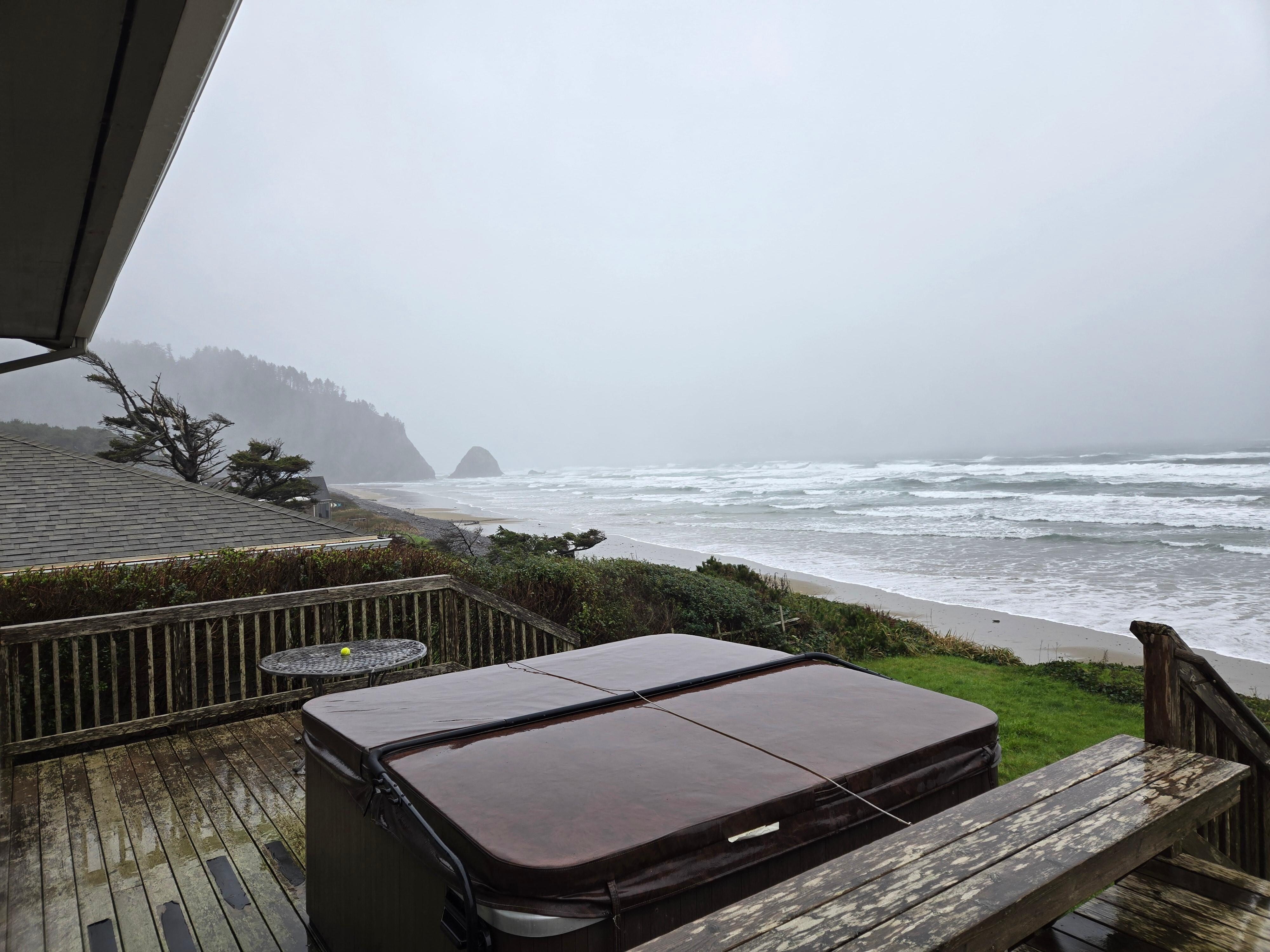 Hot tub for achy muscles after a day of hiking