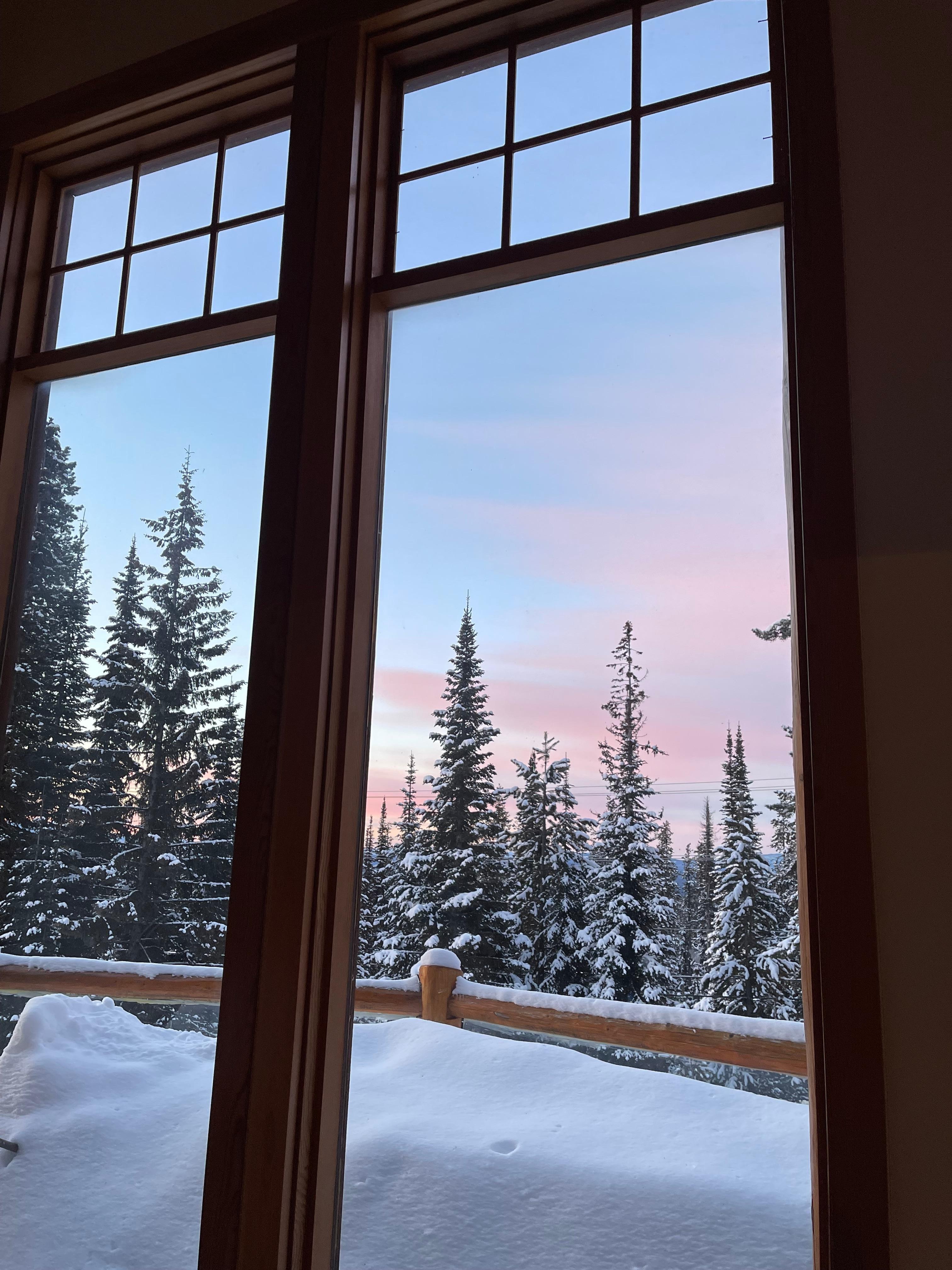 Morning sunrise from the living room. 