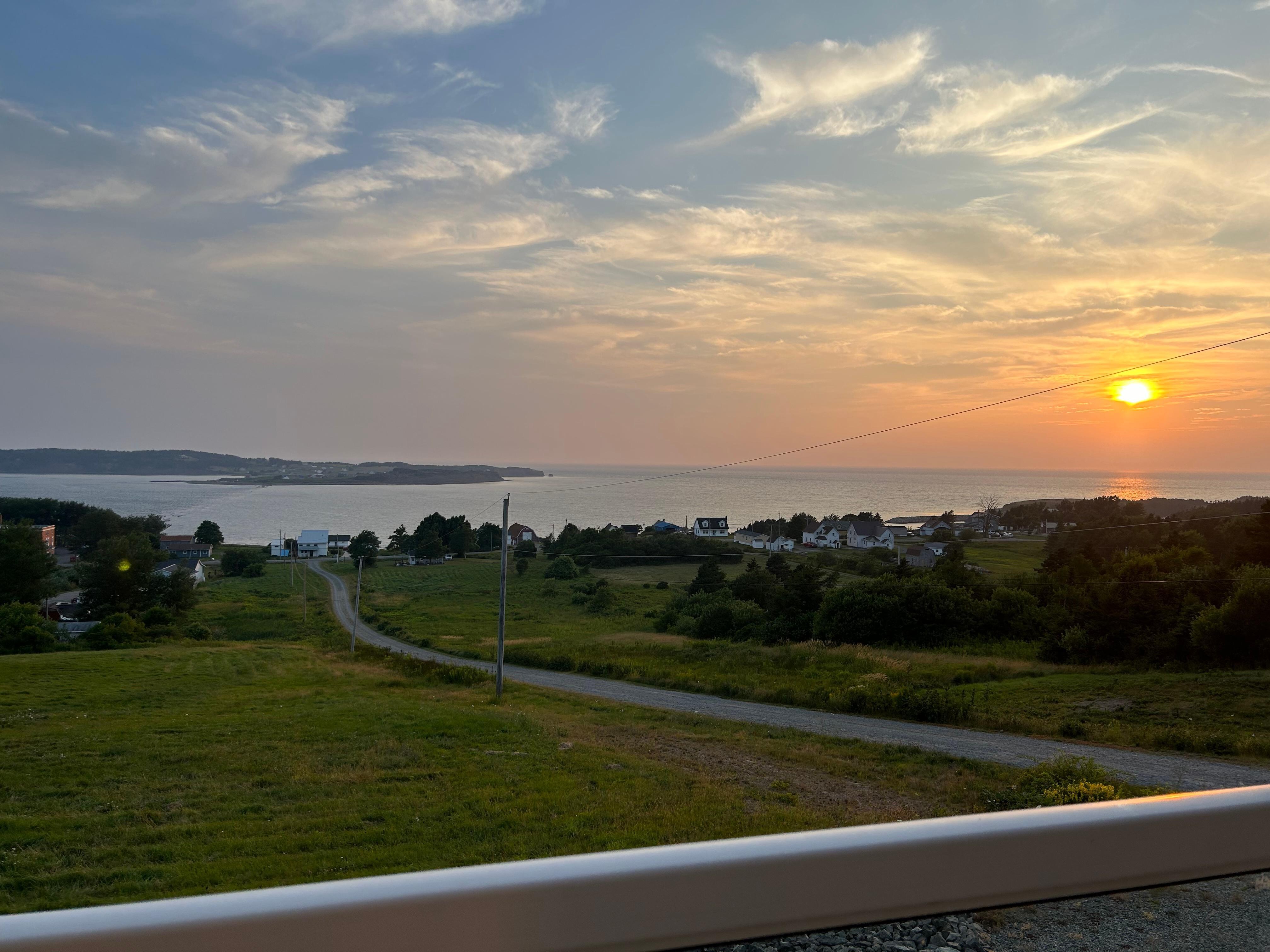Sunset view from the deck