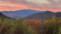 Sunset view of Mt. Washington from the parking lot in front of the condo.
