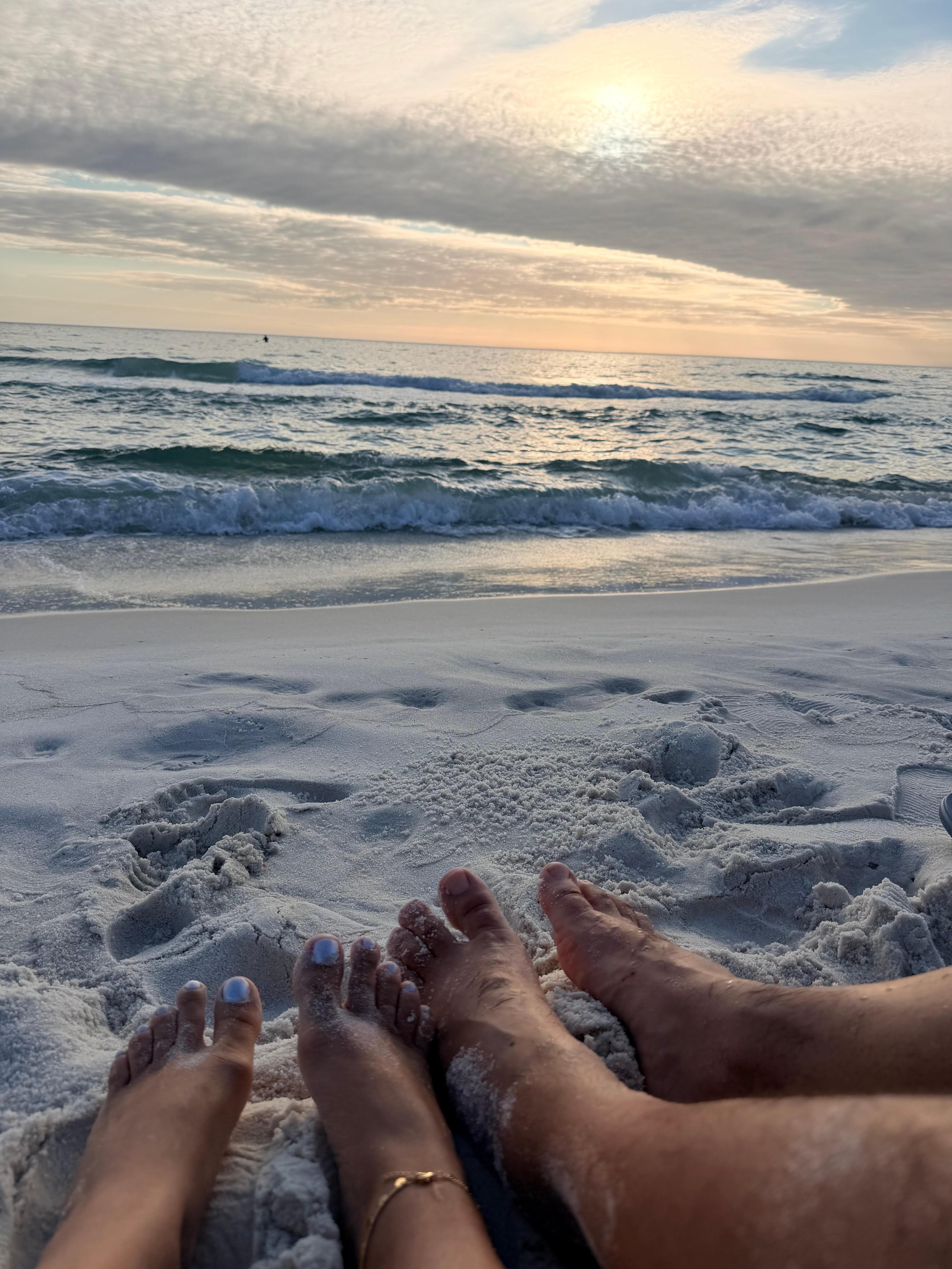 Enjoying the beach front the resort ☀️