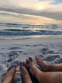 Enjoying the beach front the resort ☀️