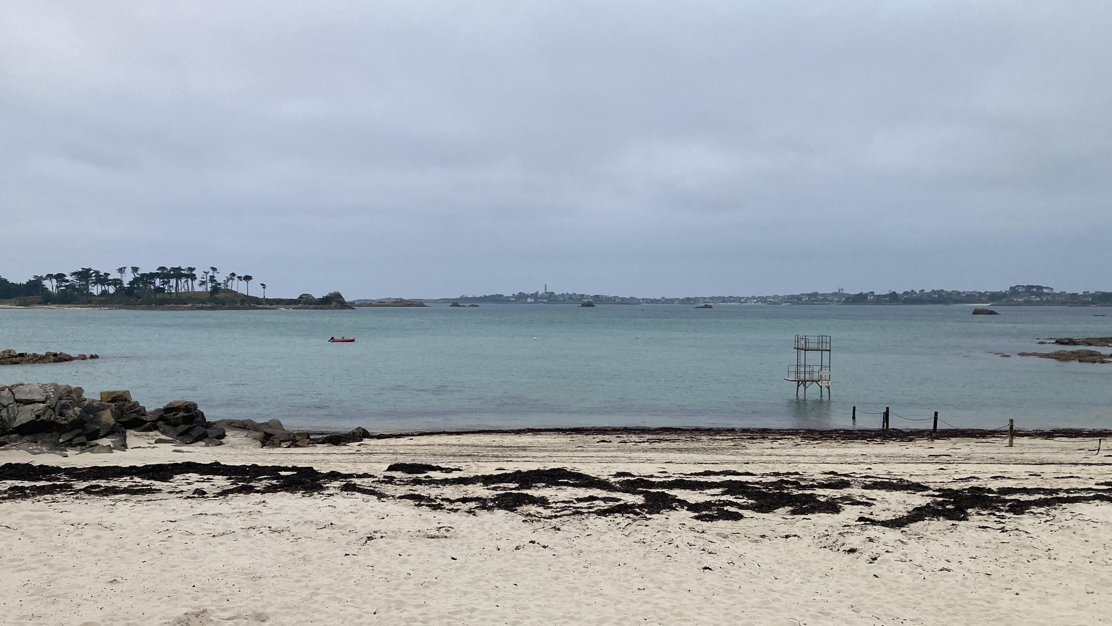 The view of the lovely swimming beach from the hotel. I had a great swim