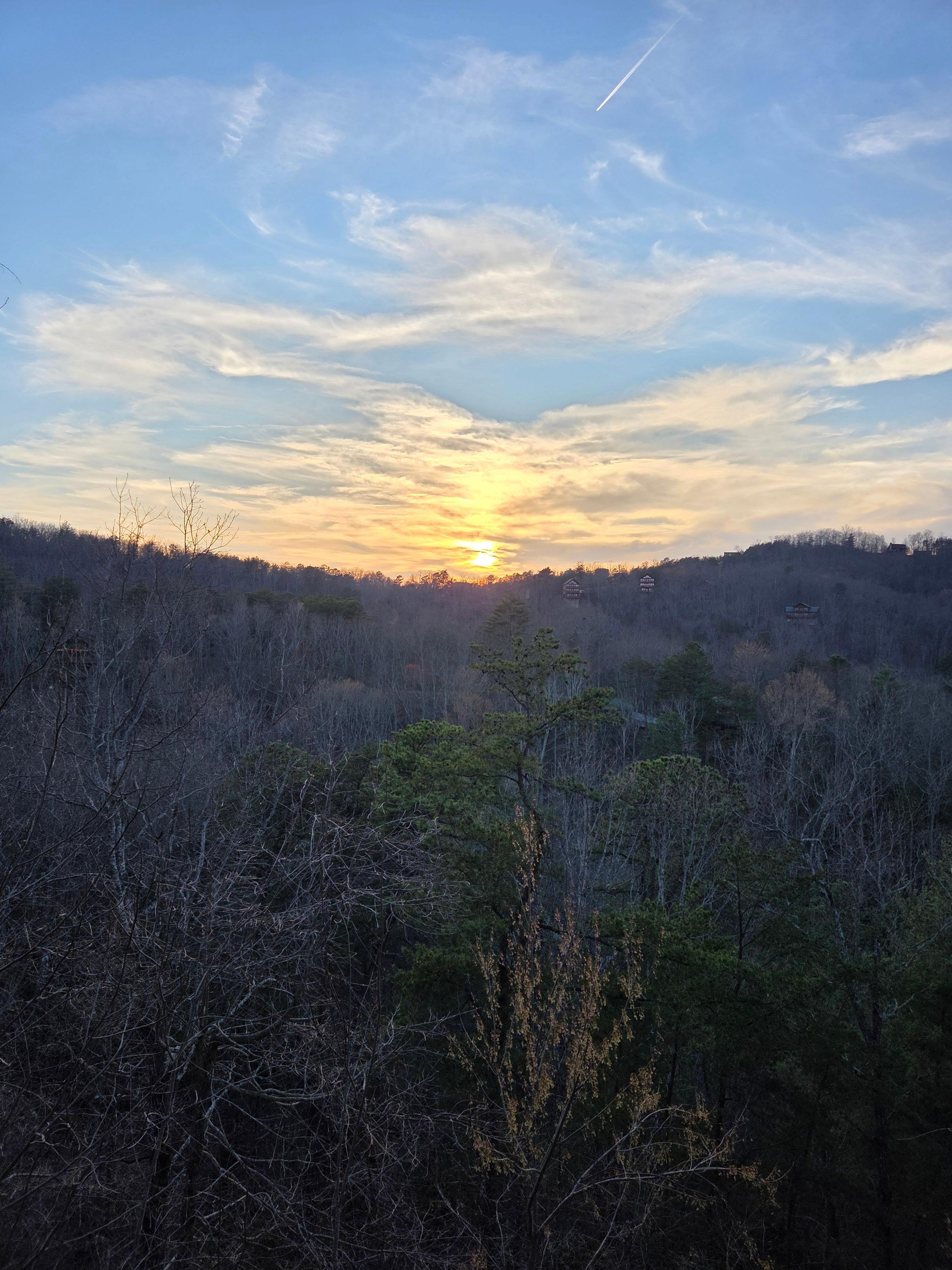 Sunset view from the porch.