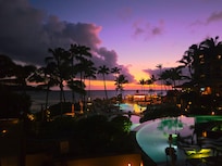 Main pool area outside hotel lobby.
