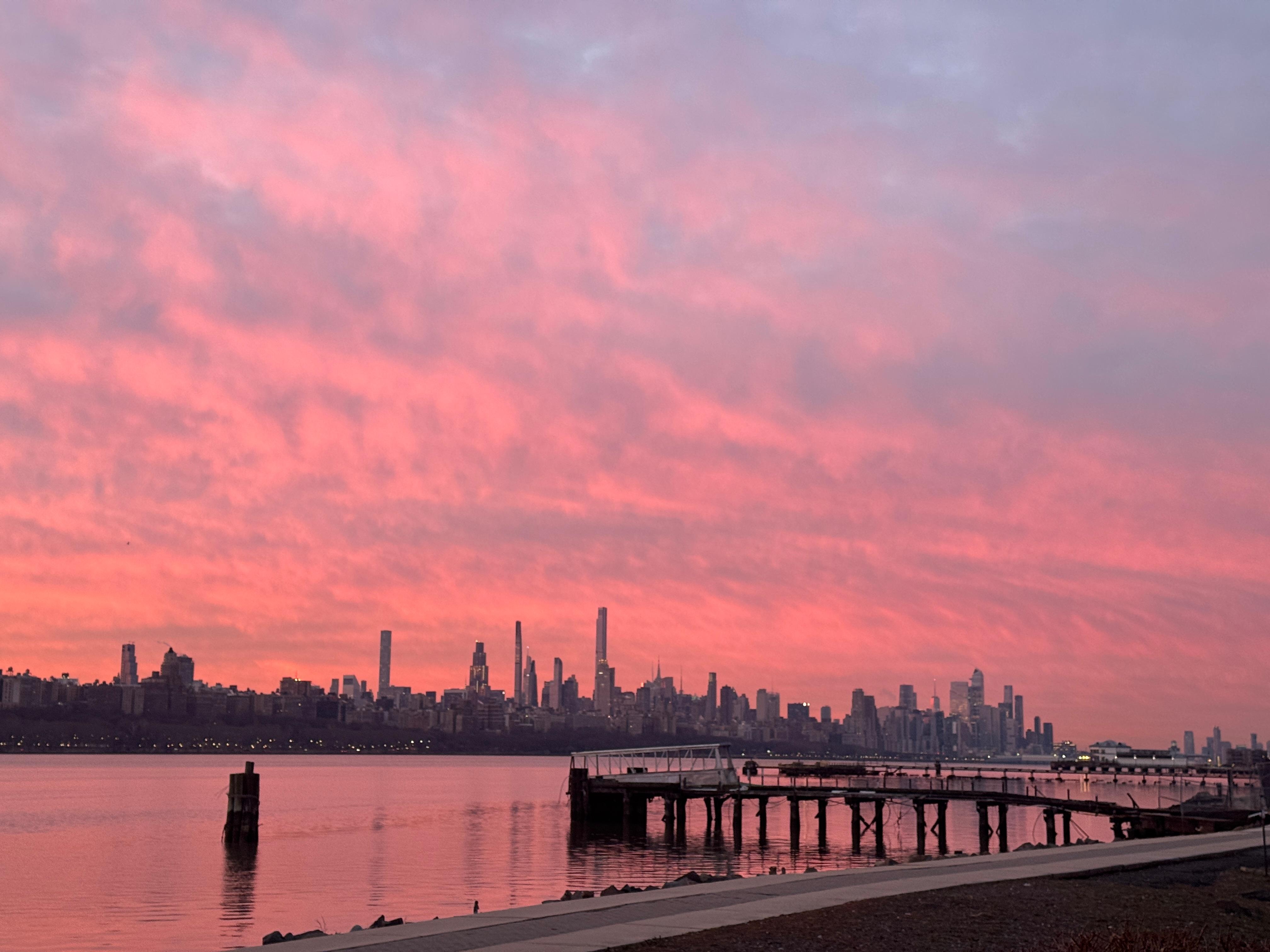 Beautiful sunrise from the balcony