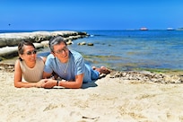 At the beach by Emilio