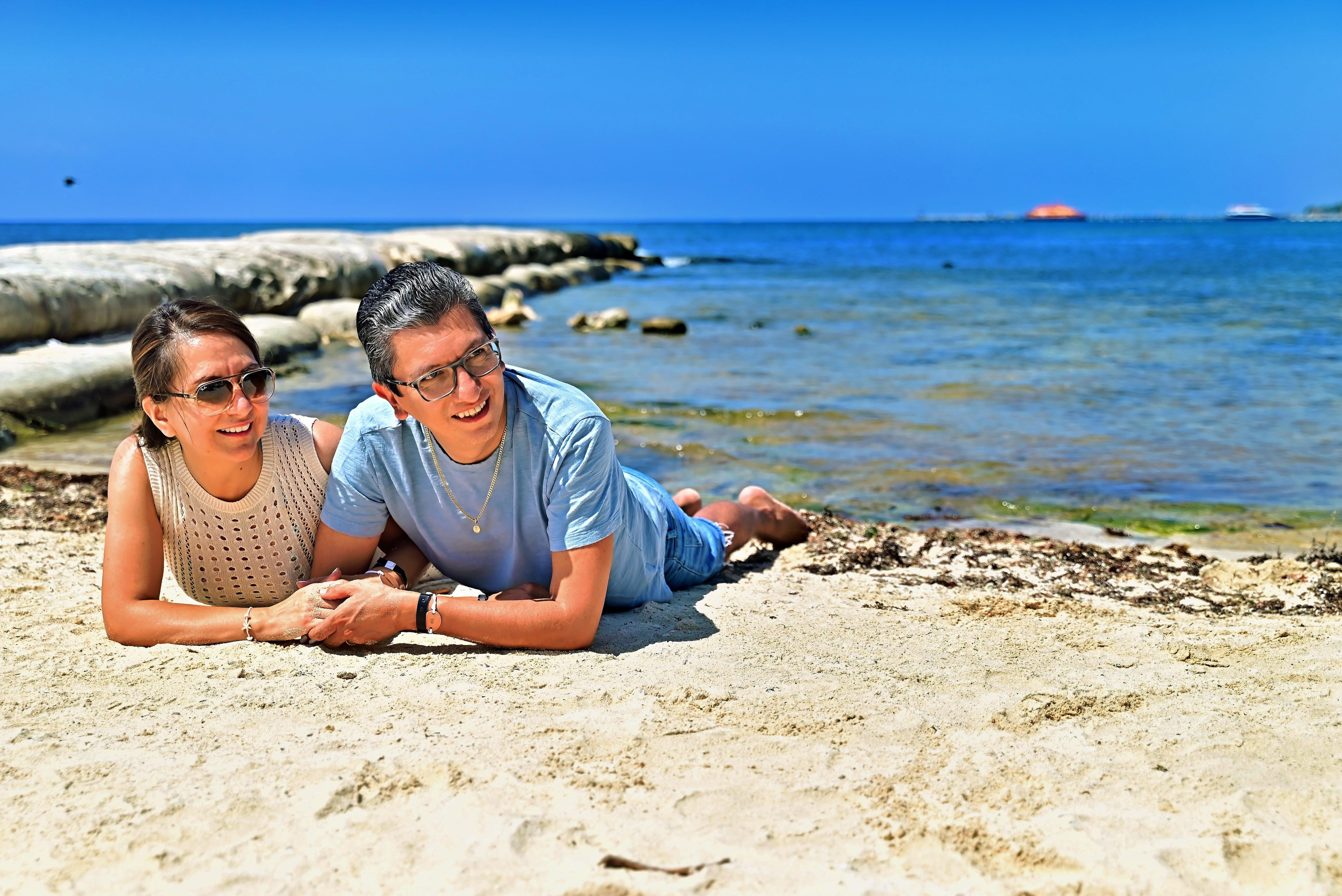 At the beach by Emilio