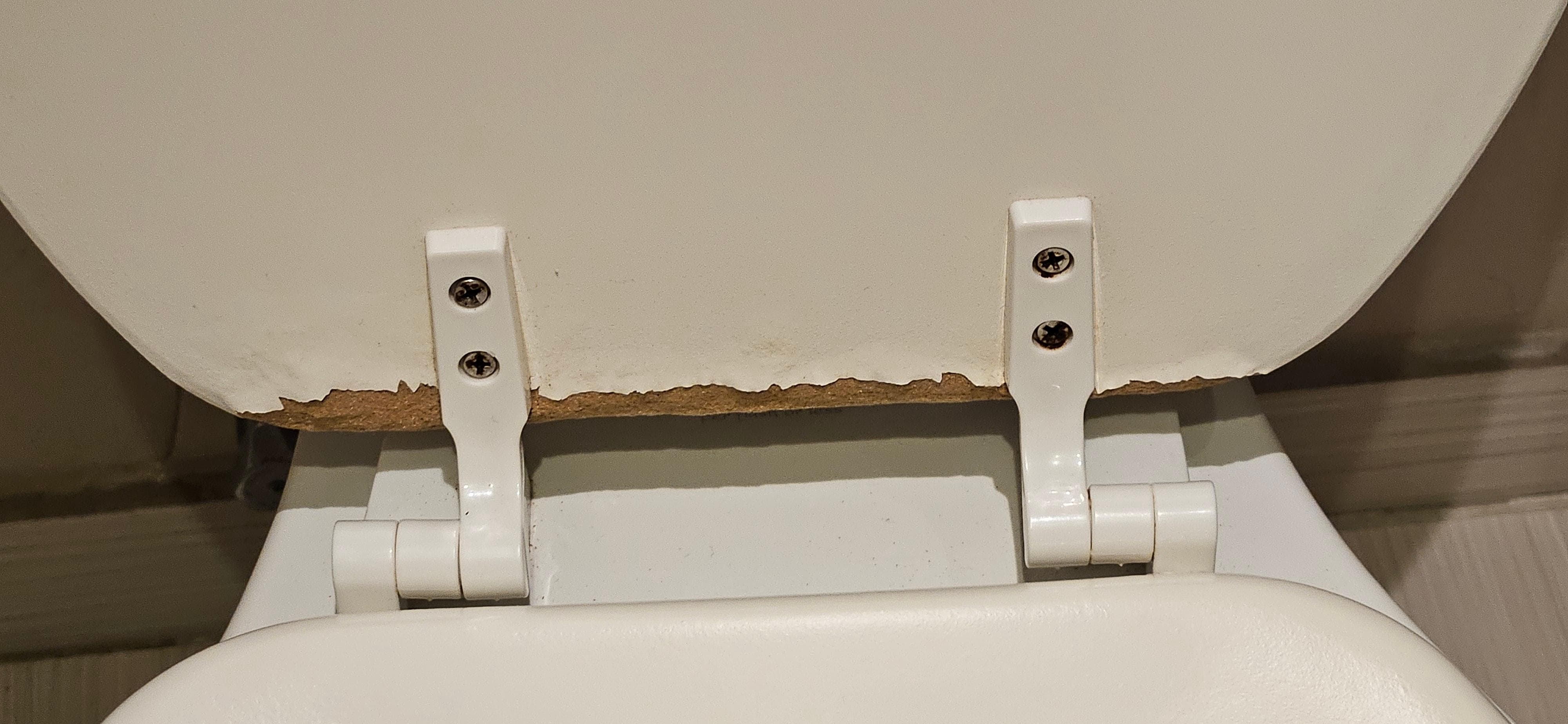 Toilet seat lid was worn out