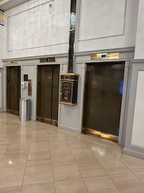 They have elevators. They looked antique to me but updated at the same time