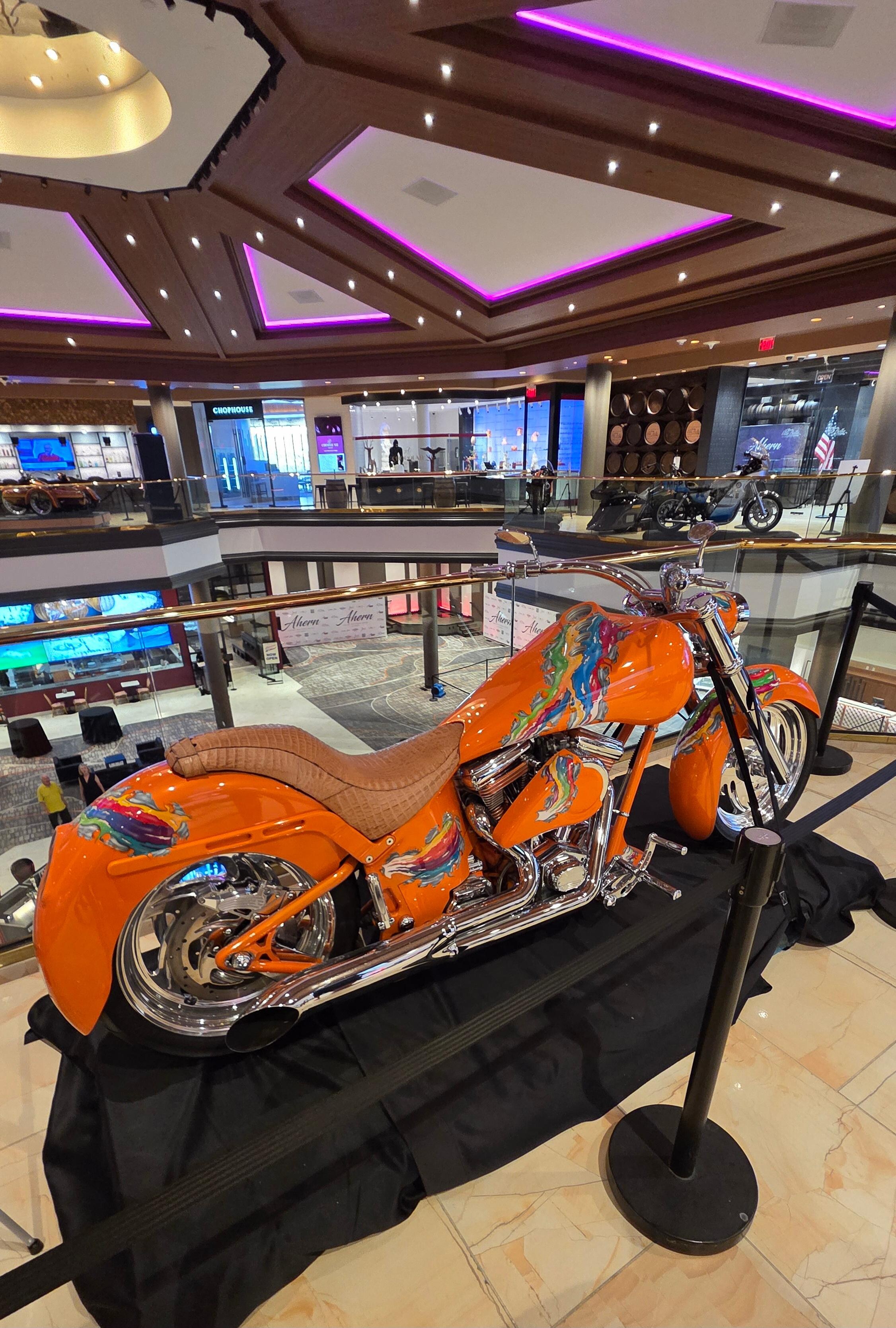 Upper deck motorcycle display