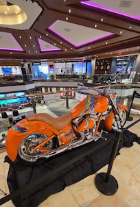Upper deck motorcycle display