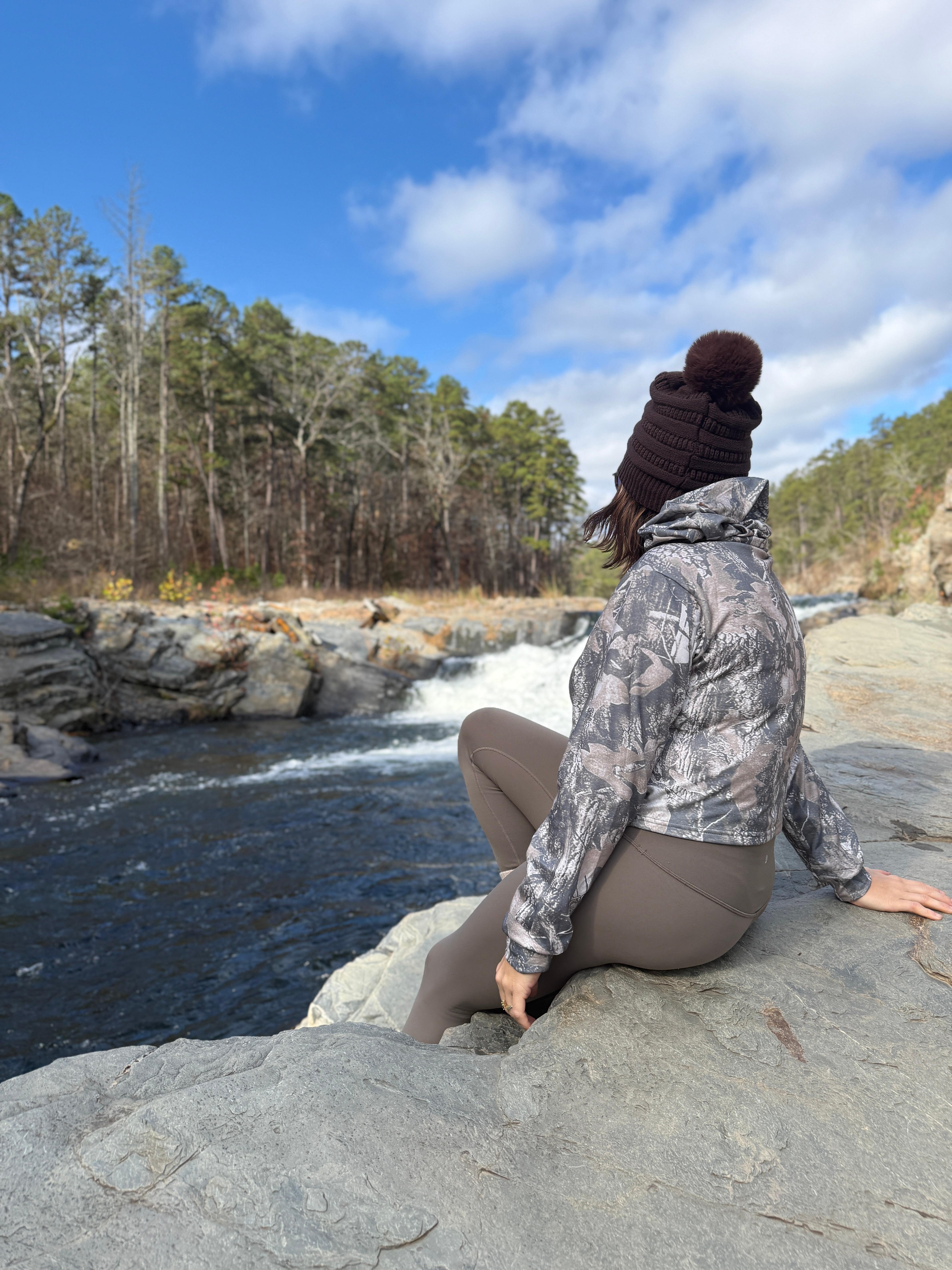 The view from the side of the cabin.