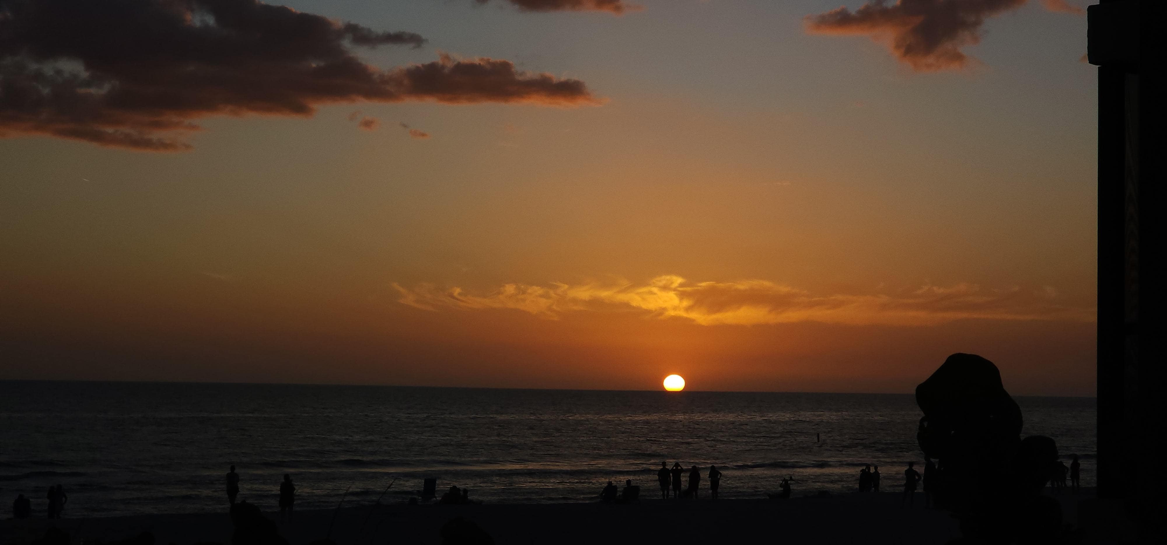 Spectacular sunset view from deck