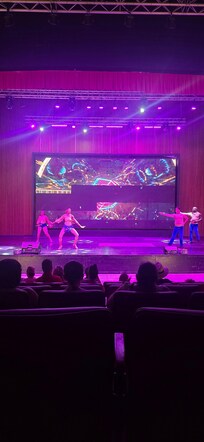 Broken screen in the theater