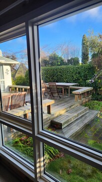 The deck which would be awesome in fine weather.