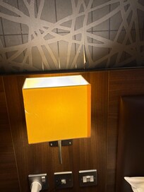 Broken light and wallpaper coming off