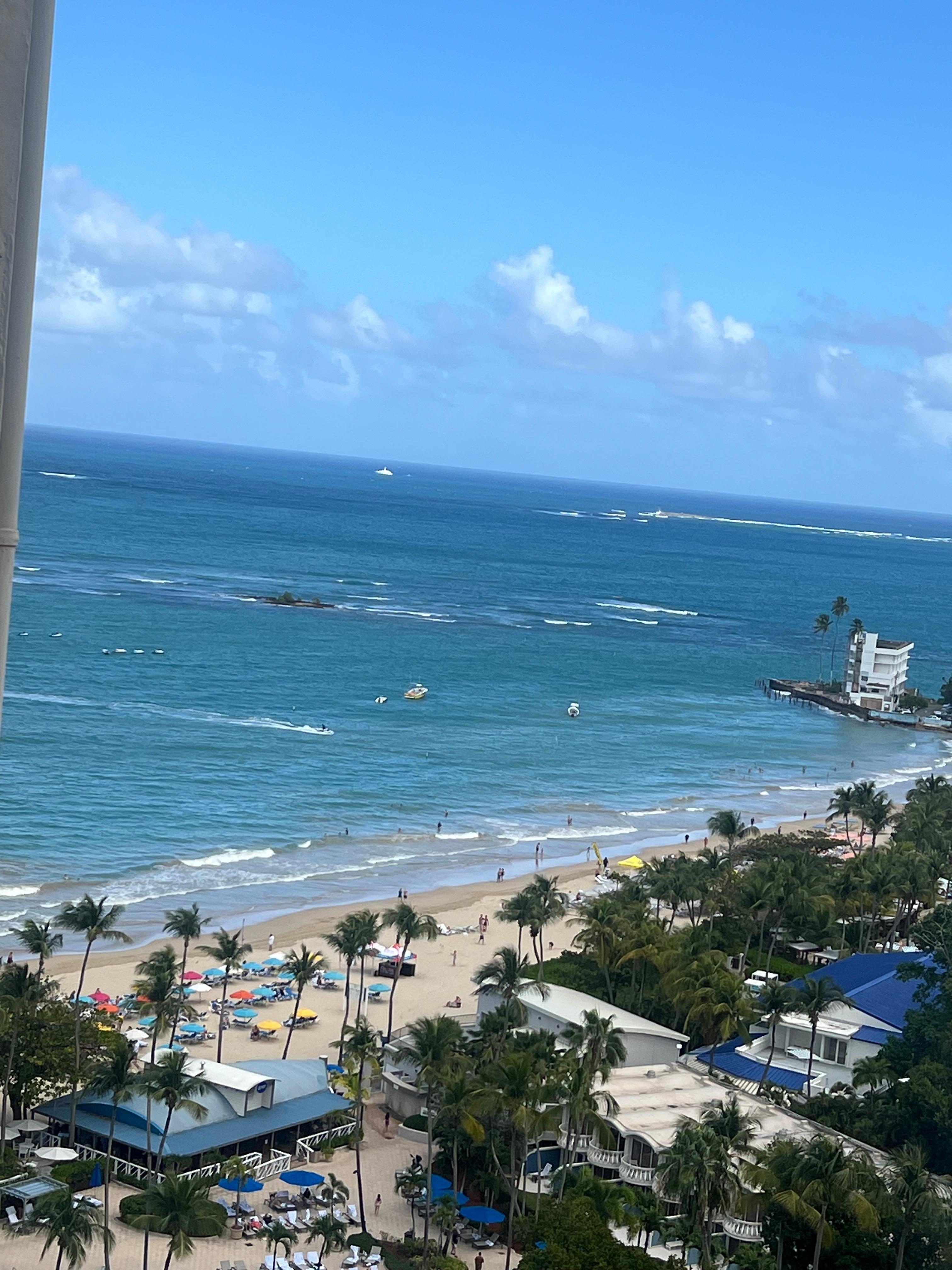 View from the balcony of the ocean 