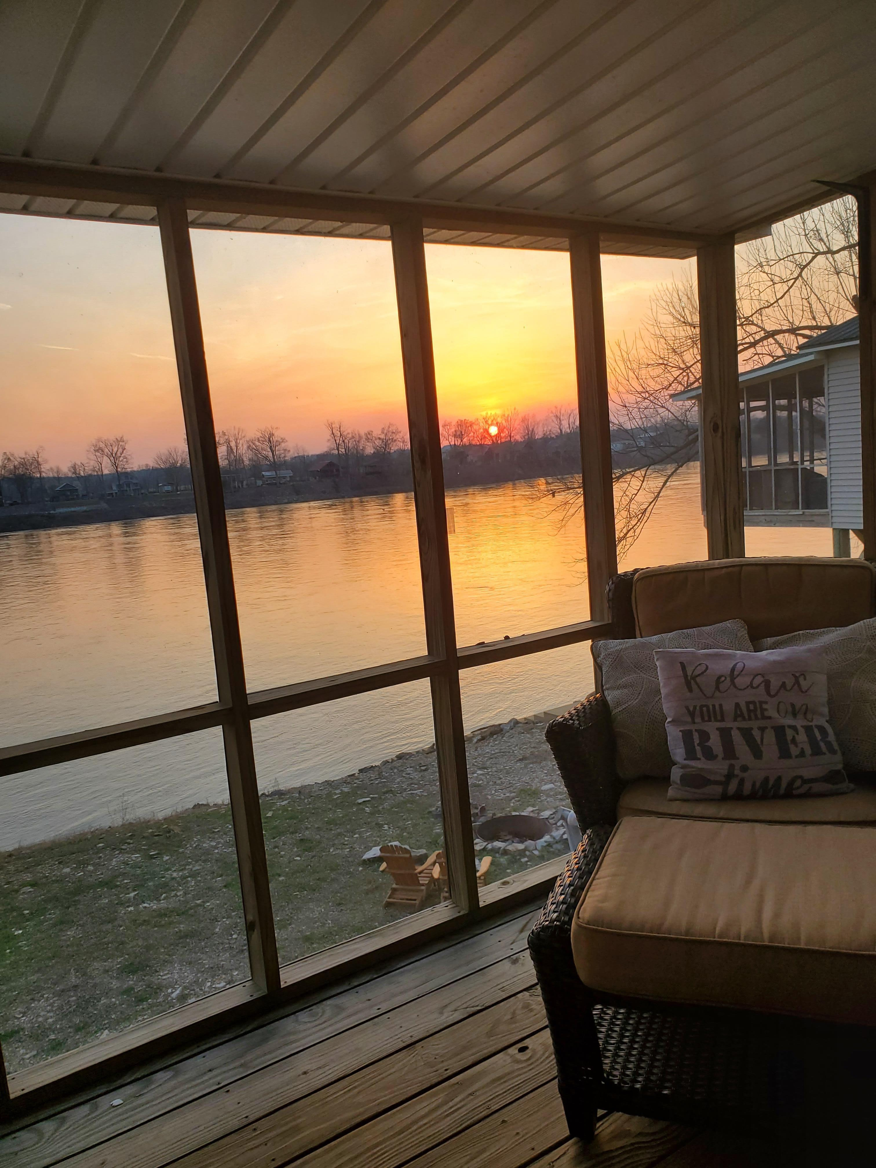 Sun setting on the TN River