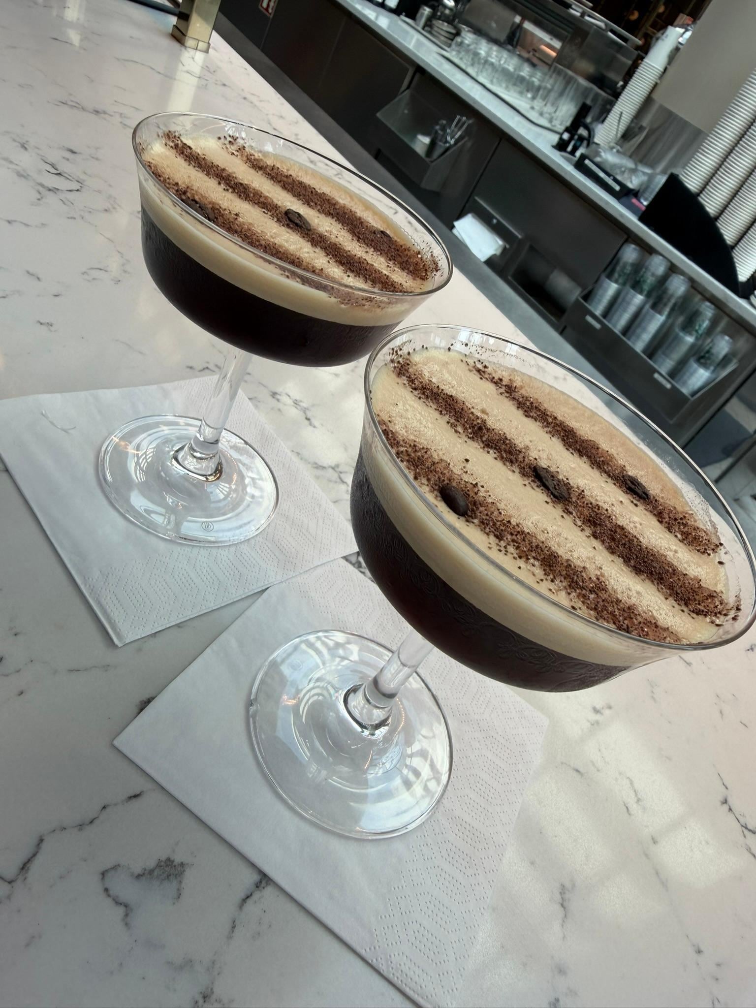 The bar made the best espresso martini