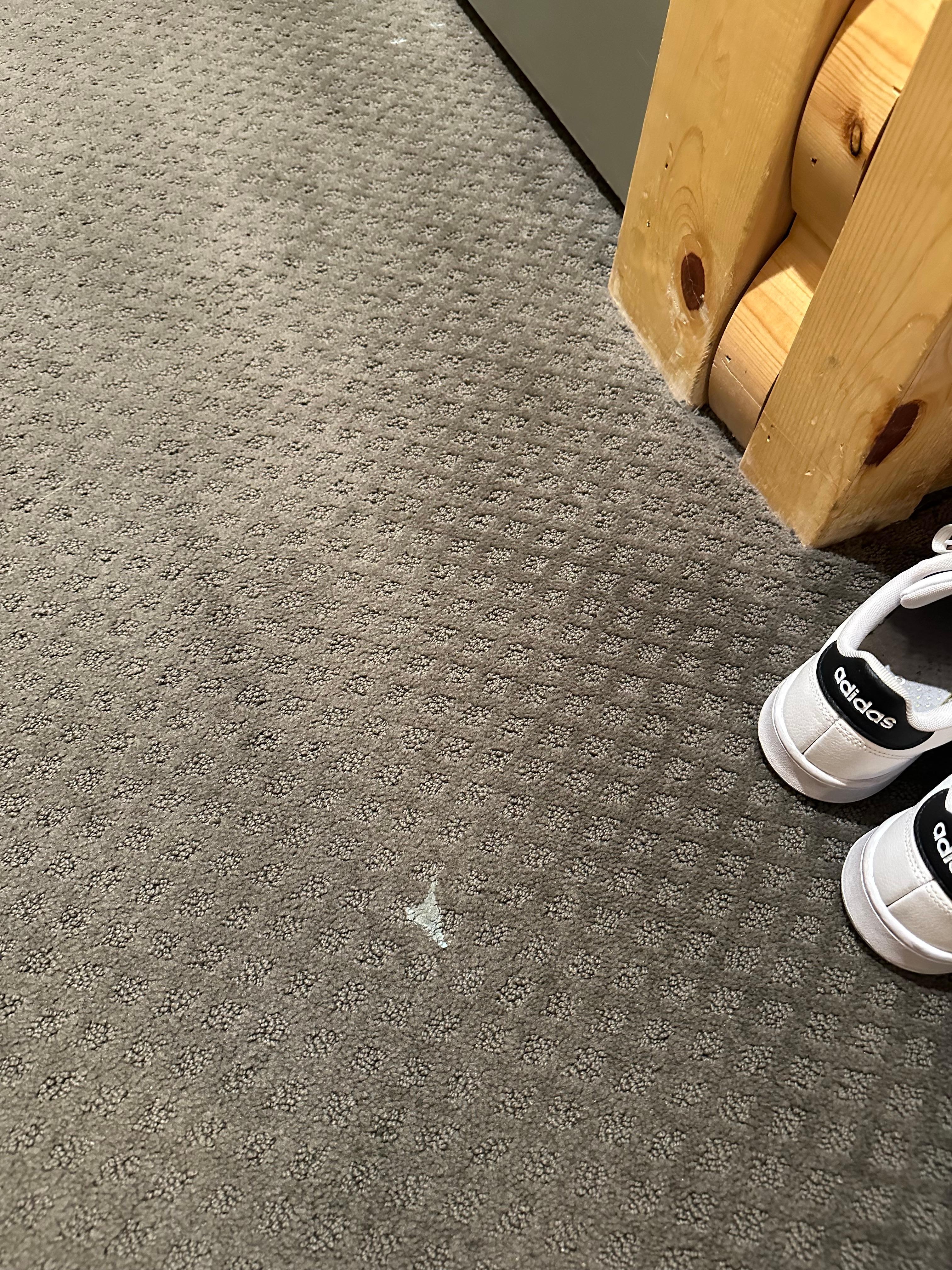 Toothpaste on the floor