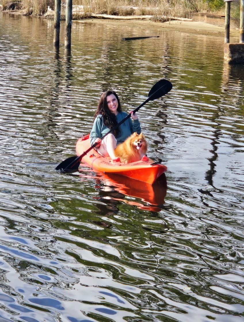 I took my pomeranian kayaking for the first time.