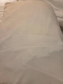 Stained pillow case