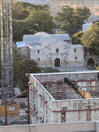 From the rooftop pool area The Alamo!