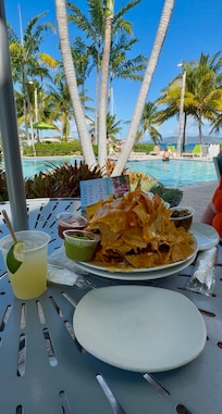Pool area.bar and appetizers