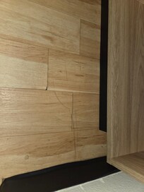 pretty floors, poor install and dirty