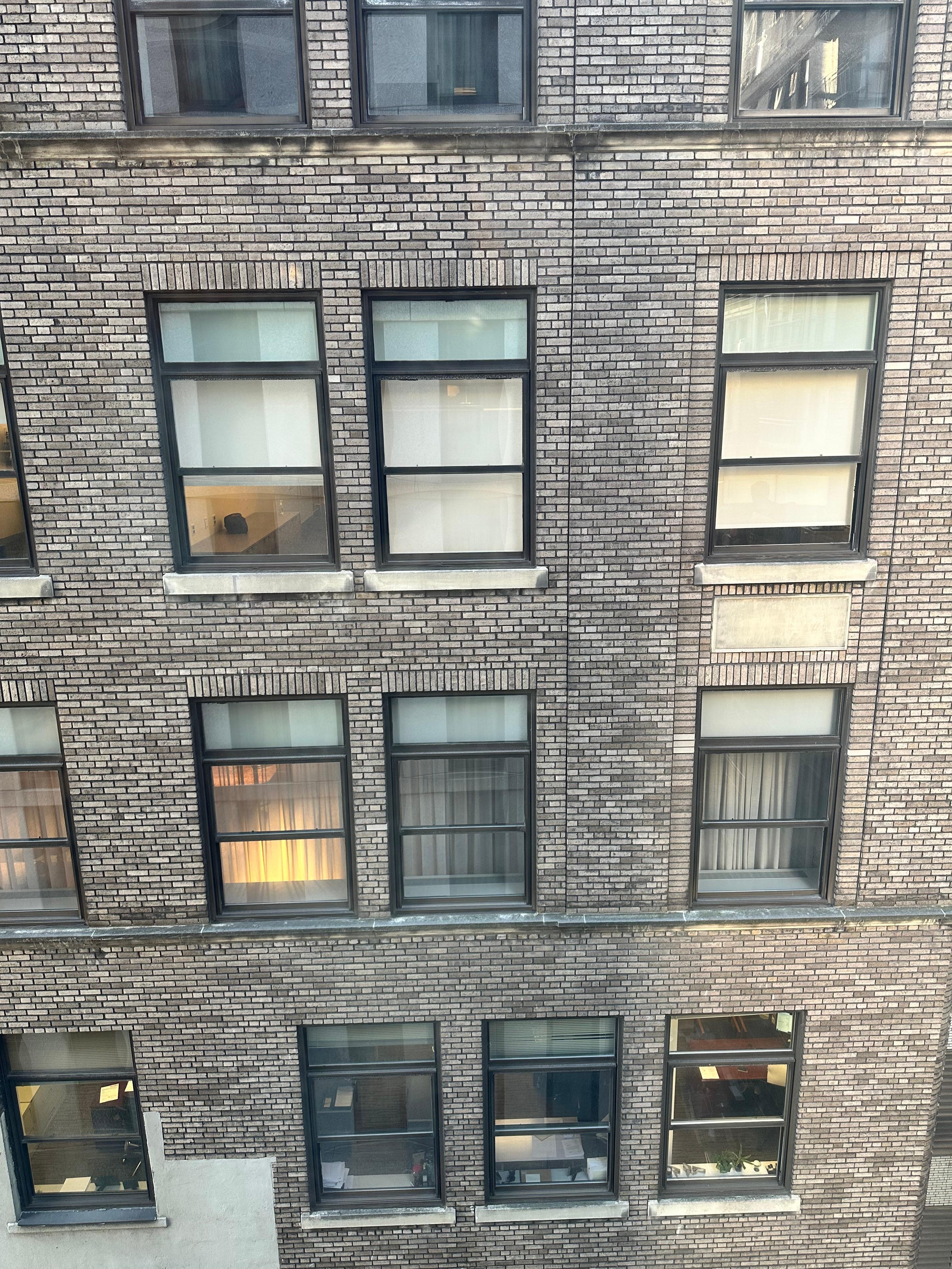 View into offices outside of first window