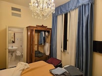 Bed room. closet cabinet was super old.