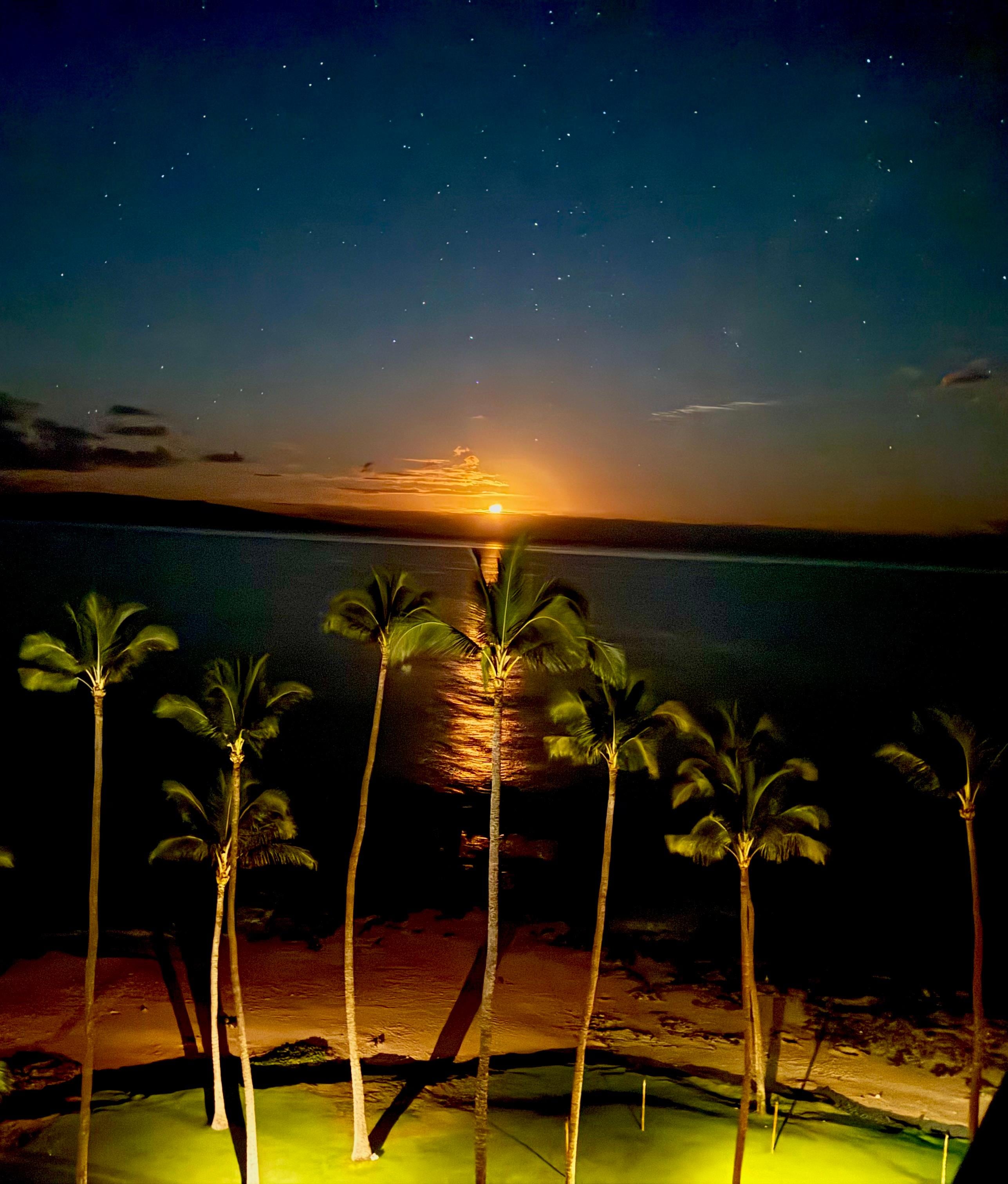 Moonset (1am) view from condo deck