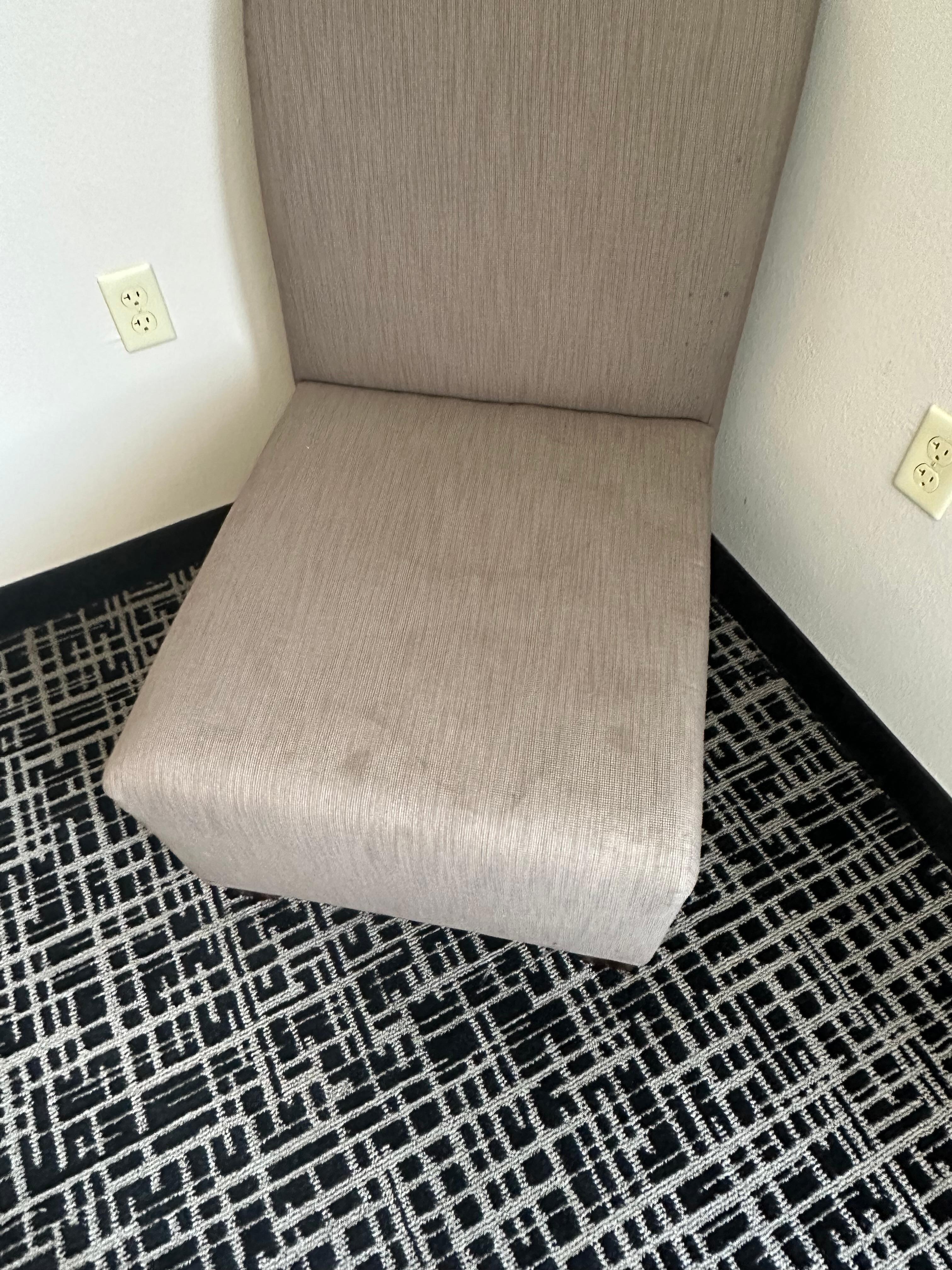 Nasty stains on the very uncomfortable furniture 