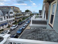 View from the third floor guest lounge balcony.