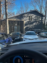 We were able to fit our cars in the driveway