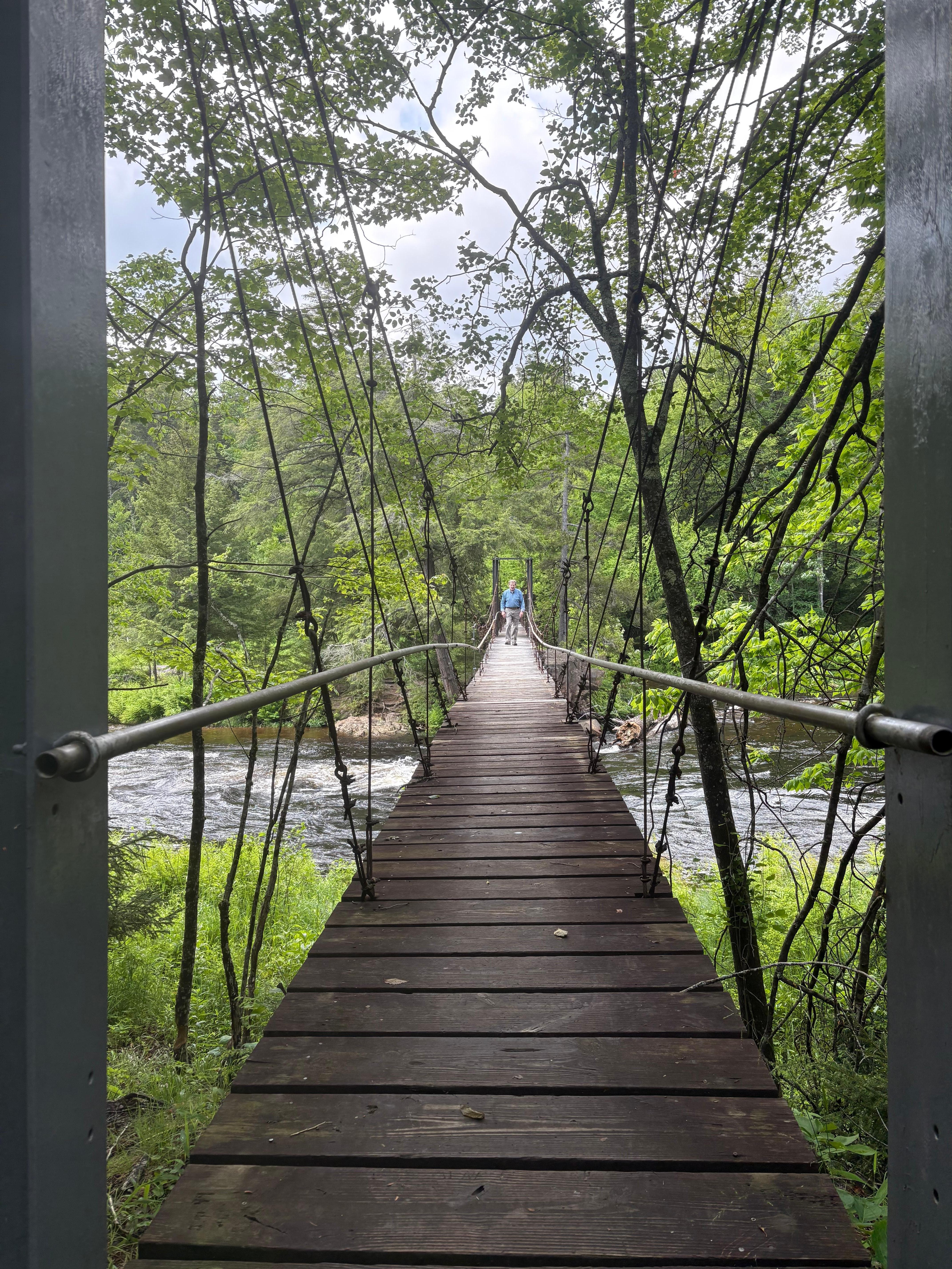 Suspension bridge on the walk from W. River Rd.