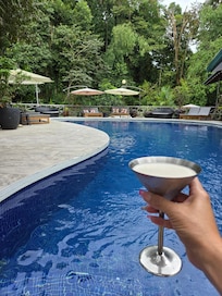 Drink by the pool