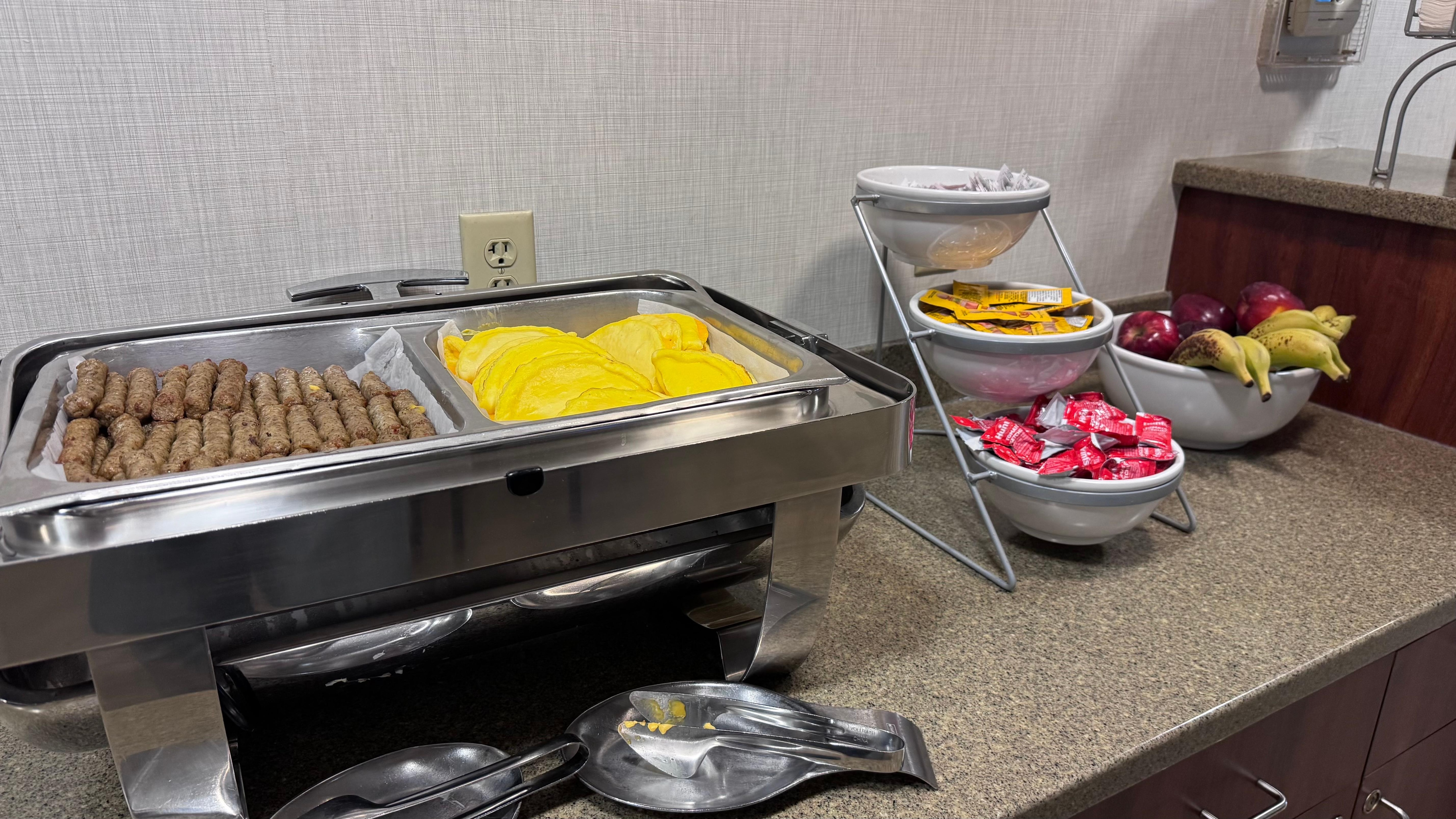 Cheese omelets and sausage