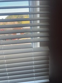 The window blind that was broken.