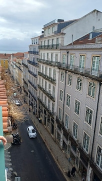 Vista dal balcone dell'hotel.
