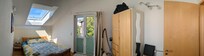 Schlafzimmer mit Panorama-Dachfenster