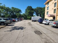 Only parking available when we arrived night before