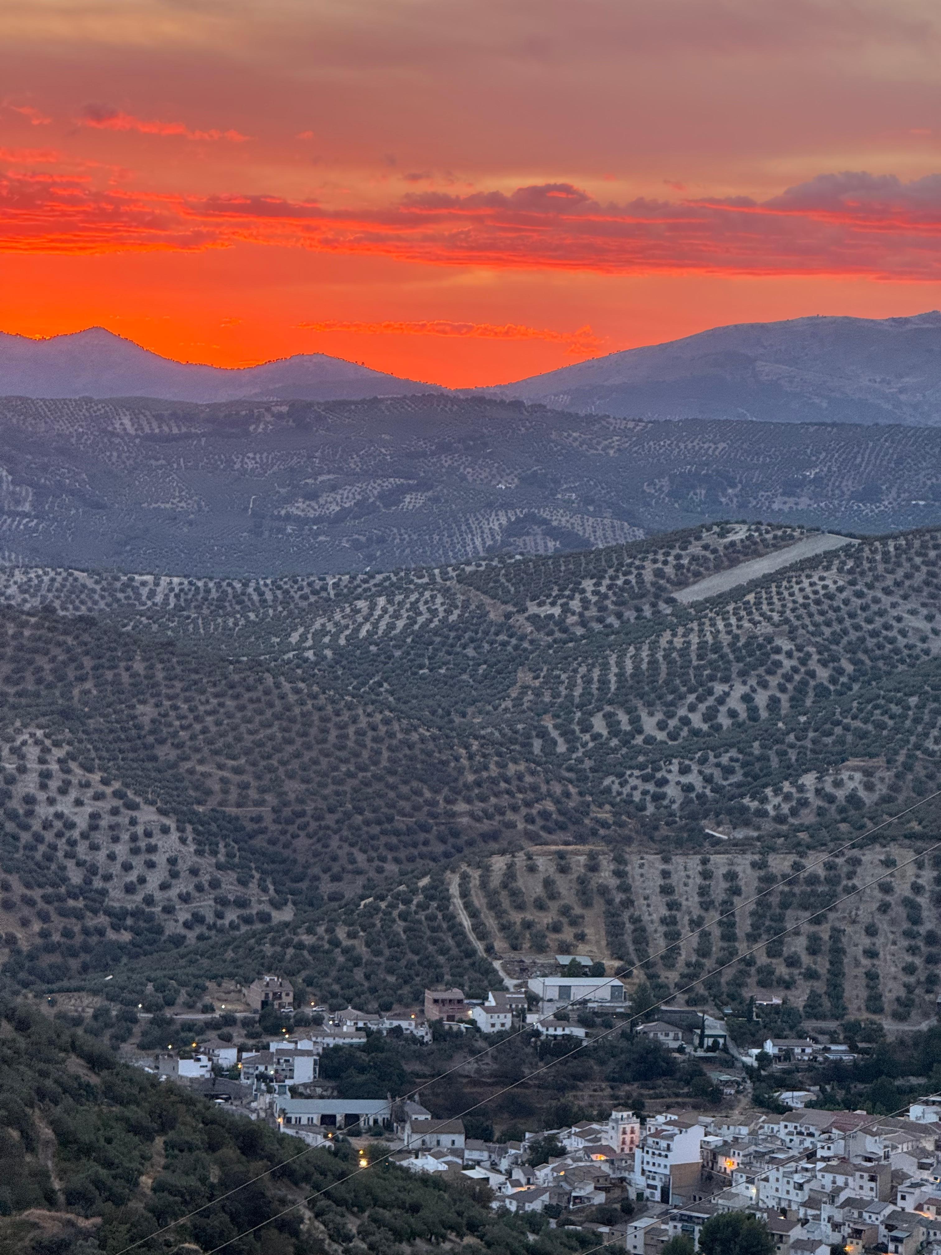 Beautiful sunset from the terrace