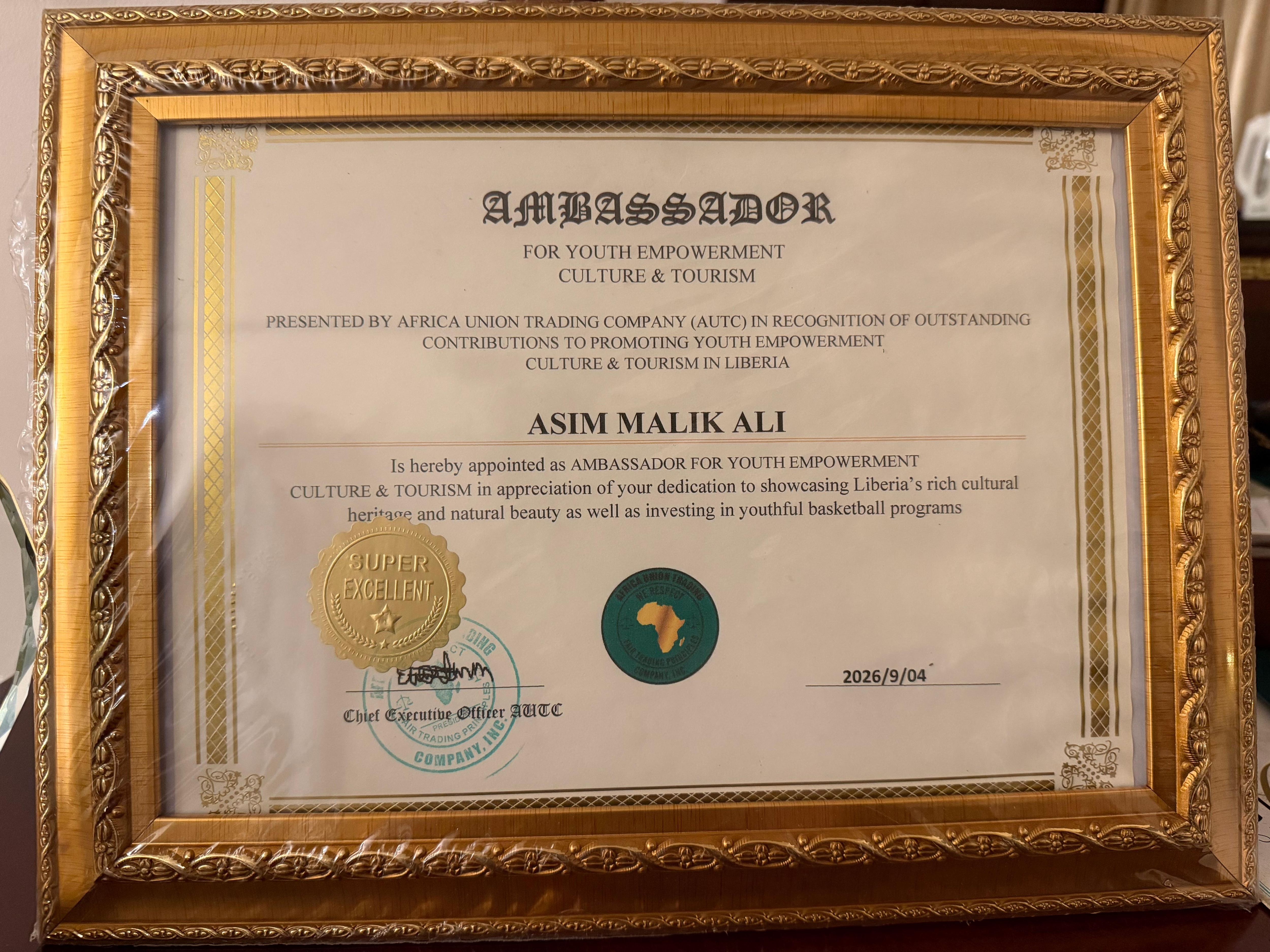 International Coach ALI accepts new role in helping elevate Liberia as a U.S. Citizen 