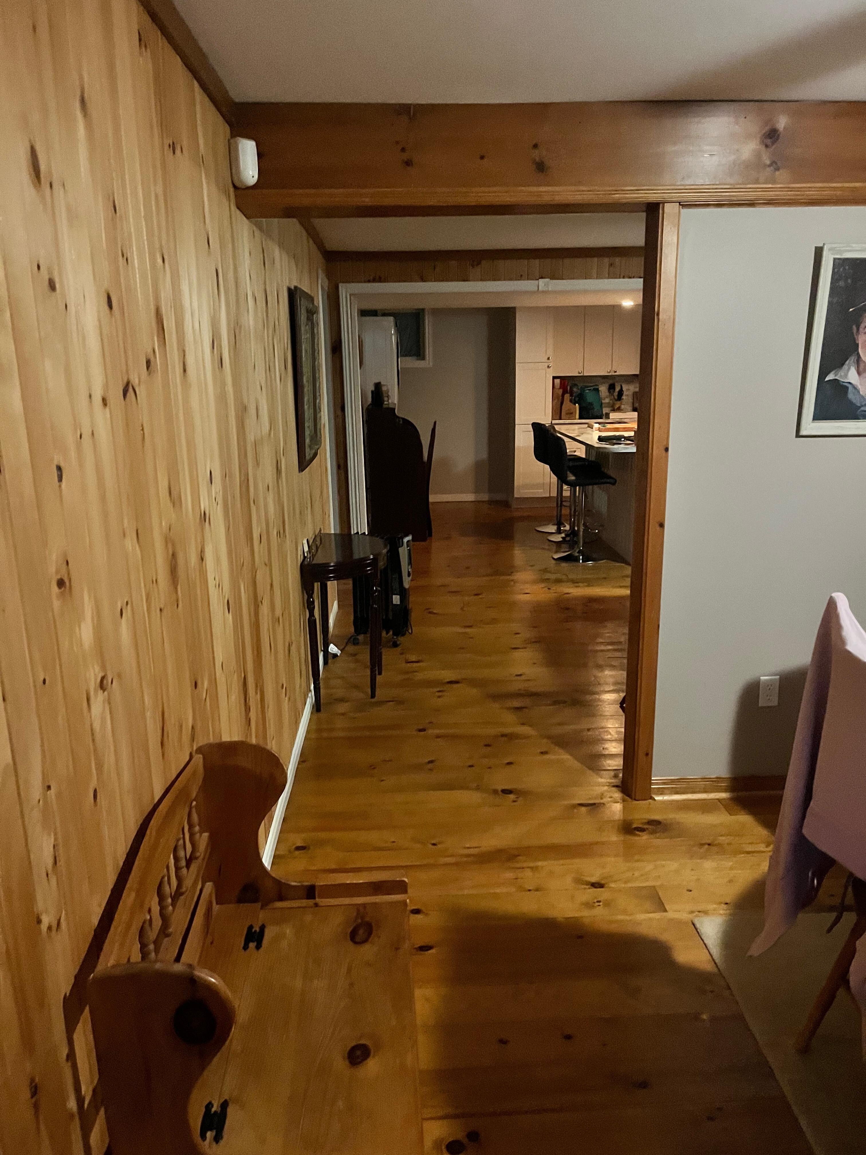 Hallway to the living and dining room