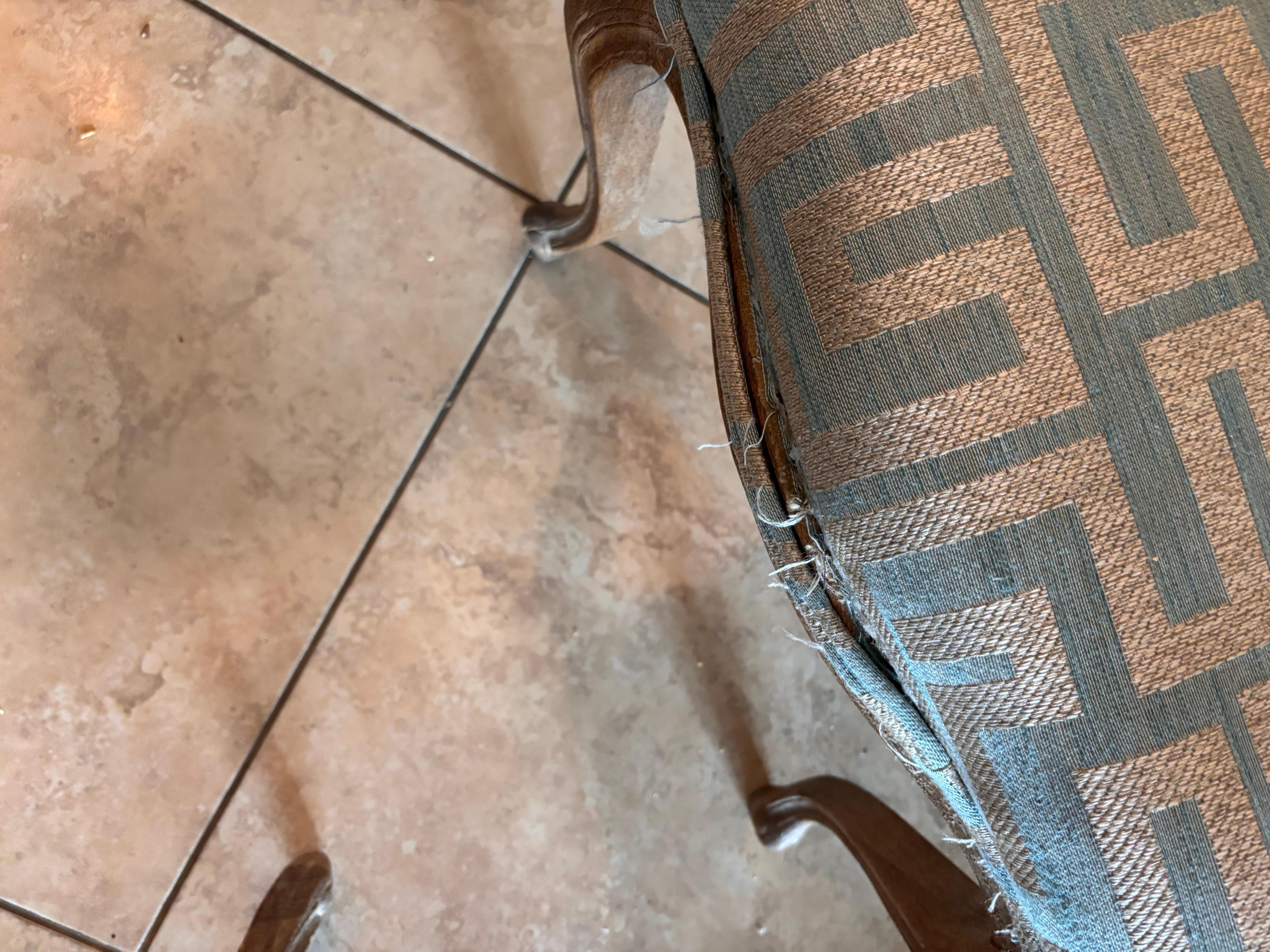 one of the dining chairs that was damaged