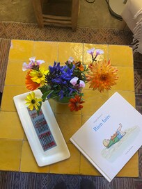 We loved the fresh flowers throughout the house – Nicole said they were the very last blooms to come out of her garden for the year (mid October).