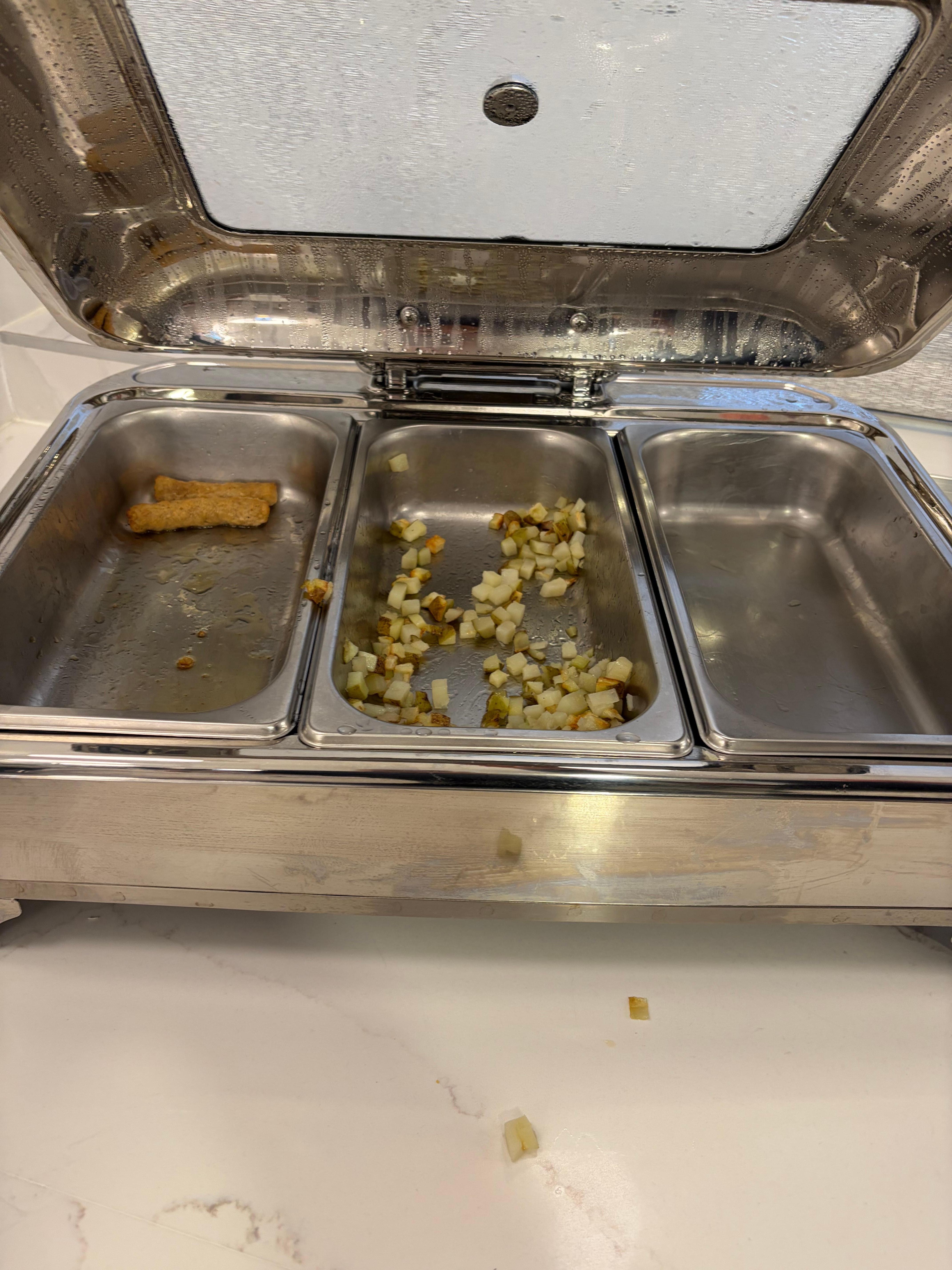 No more food at 8:24 and were told no more was being cooked